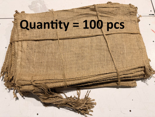 Empty Burlap Sand Bags with Tie - 35×66 cm (14 x 26 in) - Quantity 100